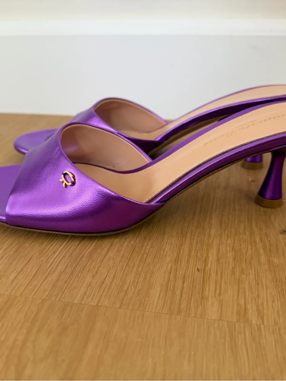 NIB ✨ Gianvito Rossi Ascent Mule 55 Napa Silk Orchid Purple Heels Size 38.5 $795